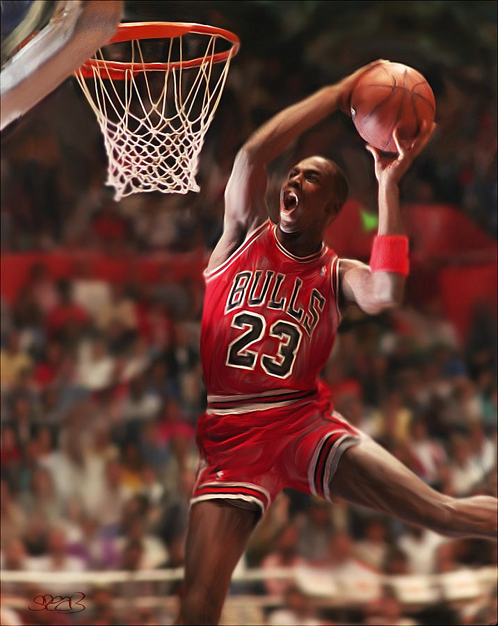 Michael Jordan Mixed Media - Air Jordan by Mark Spears