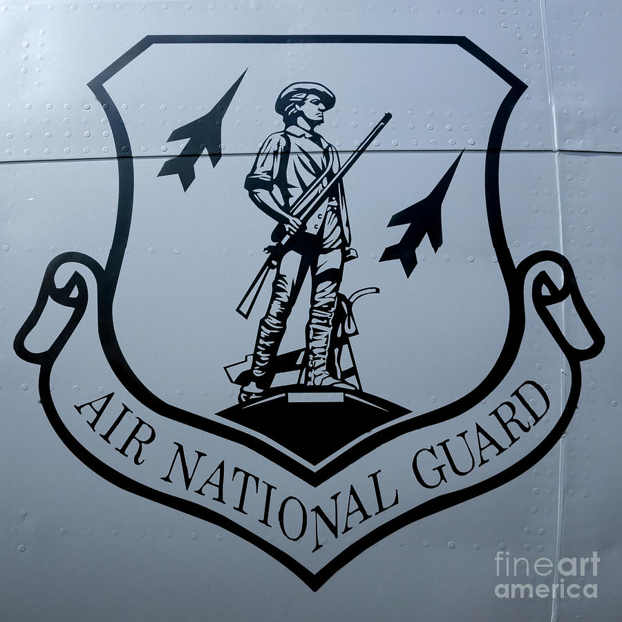 Sign Photograph - Air National Guard Shield by Olivier Le Queinec