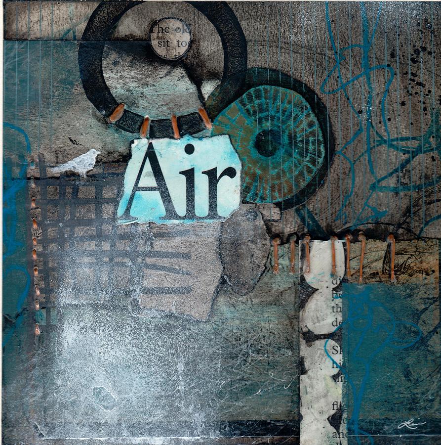 Abstract Mixed Media - Air Sign  by Laura  Lein-Svencner