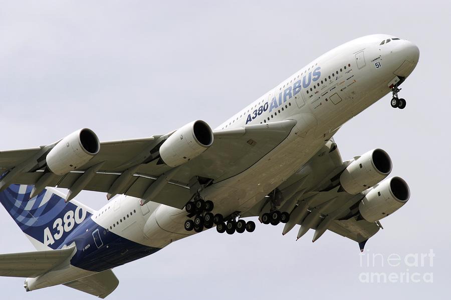 Airbus A380 In Flight Photograph by Andrew Wheeler - Fine Art America