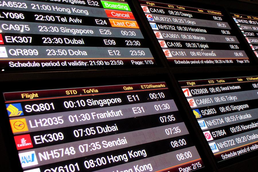 Aircraft Departures Board In Beijing Photograph by Mark Williamson/science Photo Library