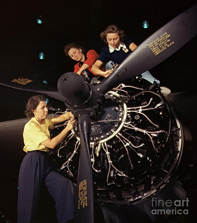 Aircraft Engine Installation 1942 Photograph by Padre Art