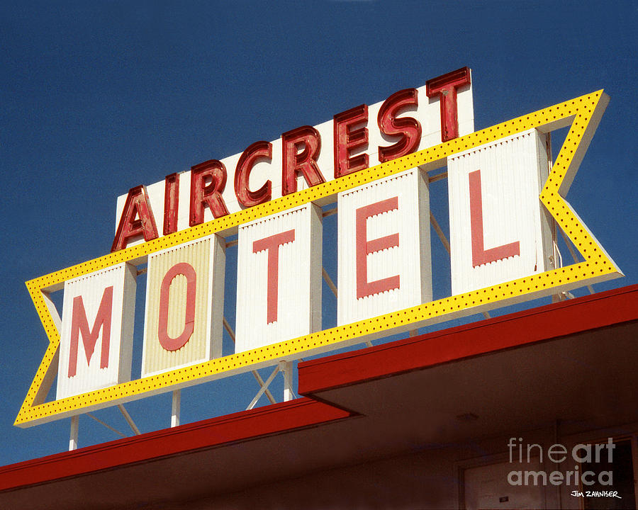 Seattle Digital Art - Aircrest Motel  by Jim Zahniser