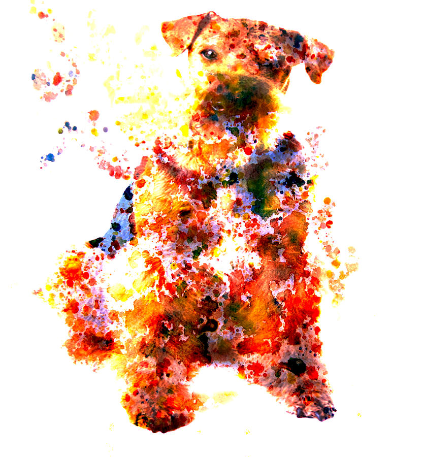 Airedale Terrier Painting by Brian Reaves
