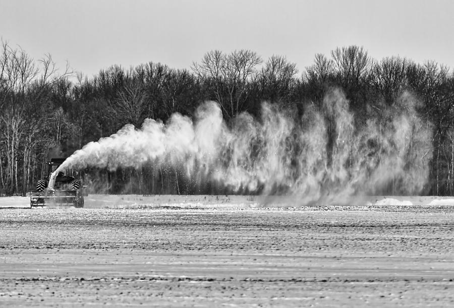 Winter Photograph - Airfield Snow Blower  by Thomas Young