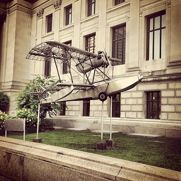 Unique Photograph - Airplain Monument In Front of The Franklin Institute in Philadelphia by Klm Studioline