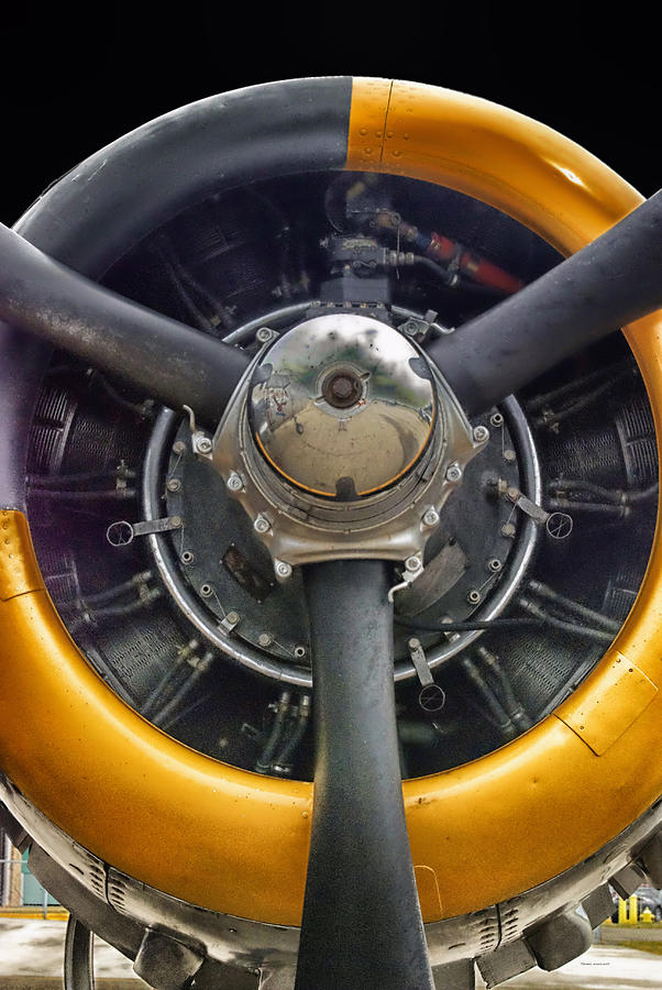 Transportation Photograph - Airplane Engine by Thomas Woolworth