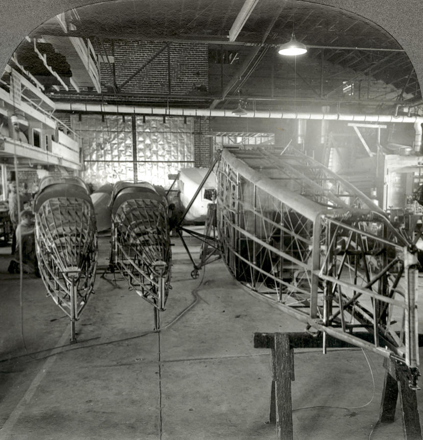 Airplane Factory, 1927 Photograph by Granger