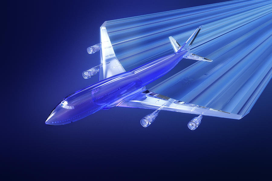 Airplane Made Of Glass Digital Art by Maciej Frolow