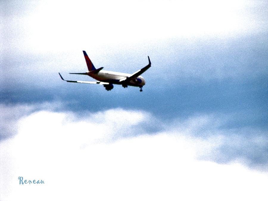 Airplane Over Seattle Washington  Photograph by A L Sadie Reneau