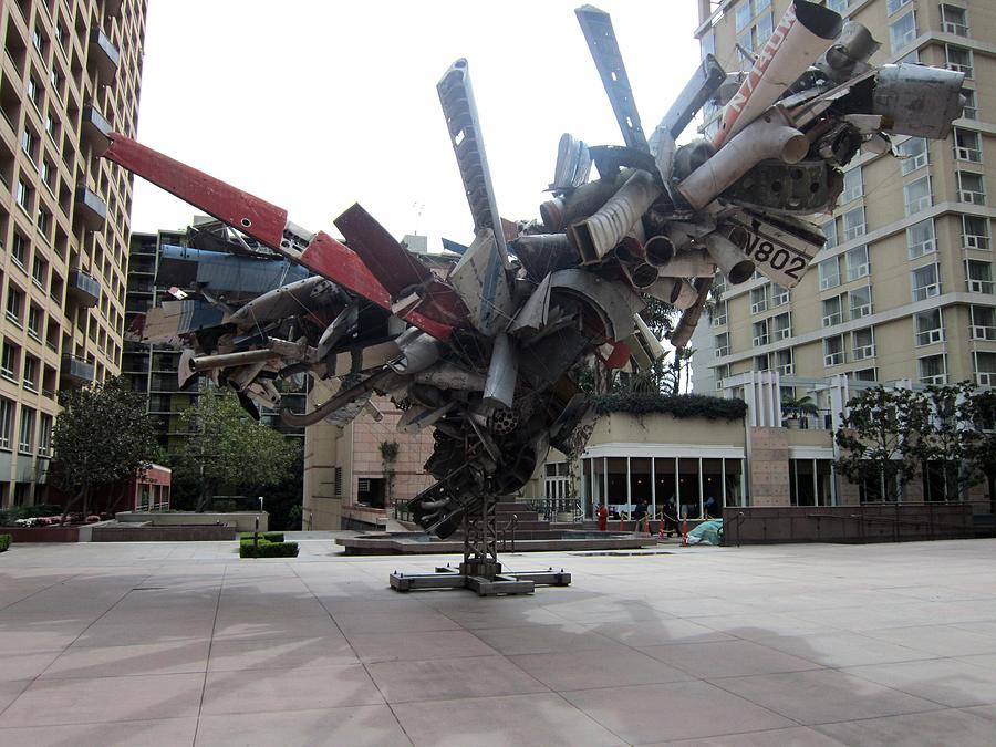 Airplane parts sculpture Photograph by Dan Twyman