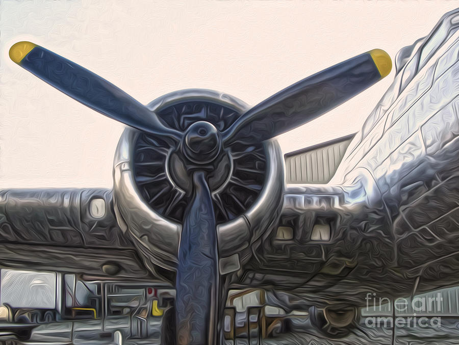 Airplane Painting - Airplane Propeller - 01 by Gregory Dyer