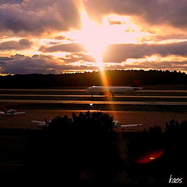 Sunset Photograph - #airport 06/22/13 8:03pm by Ka Os