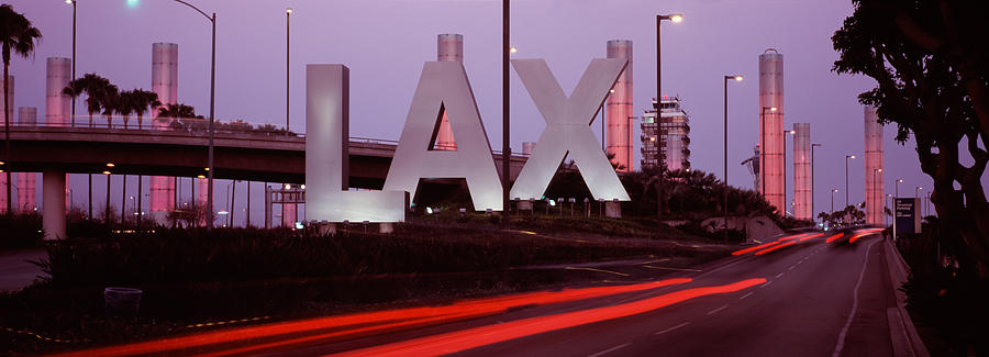 Airport At Dusk, Los Angeles Photograph by Panoramic Images