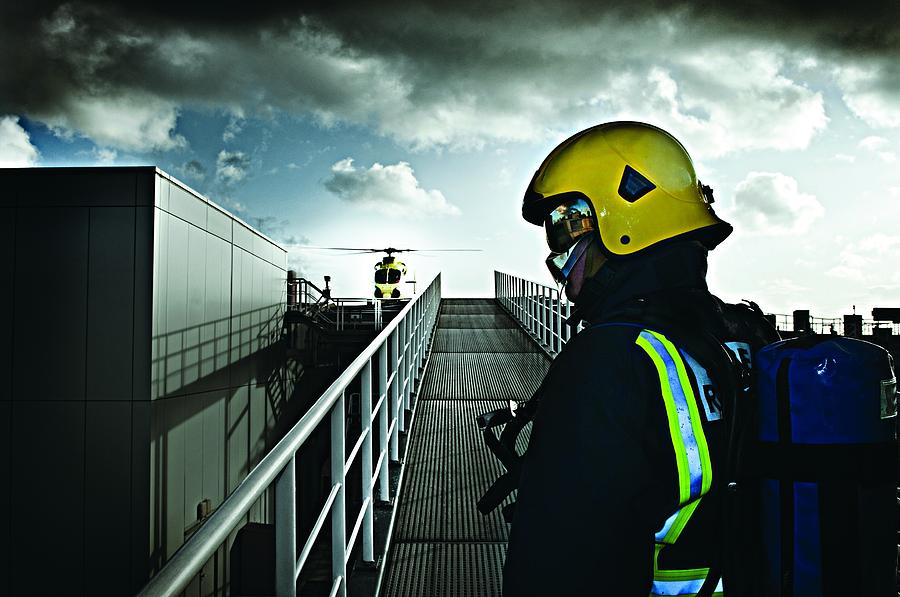 Airport Firefighter Photograph by Lth Nhs Trust/science Photo Library