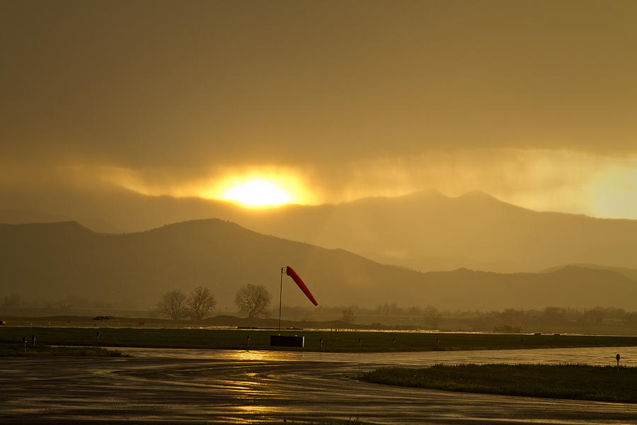 Airport Runway Gold Photograph by James BO Insogna