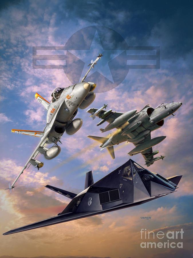 Airpower Over Iraq Digital Art by Stu Shepherd