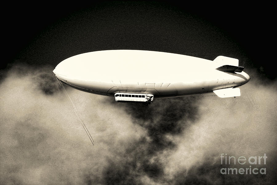 Transportation Photograph - Airship by Olivier Le Queinec