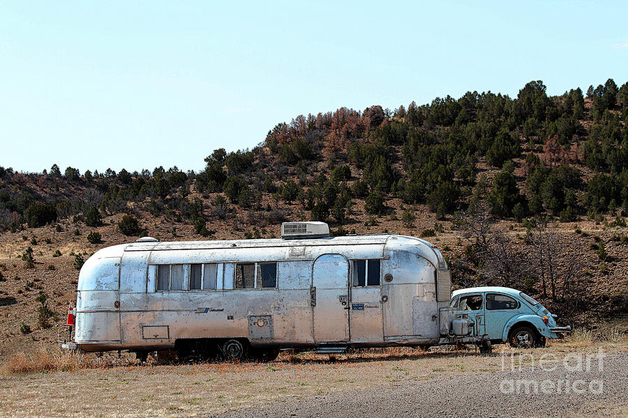 Desert Photograph - Airstream and Volkswagen Bug by Catherine Sherman
