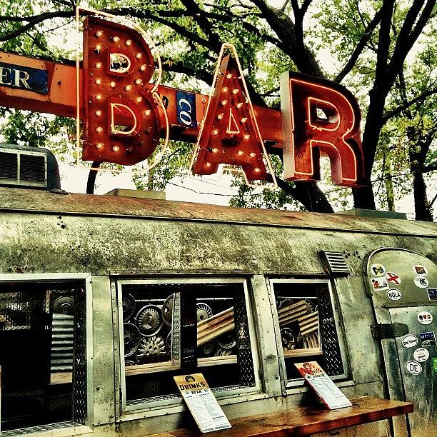Vintage Photograph - #airstream #bar #vintage #sign On At by Orlando Diaz