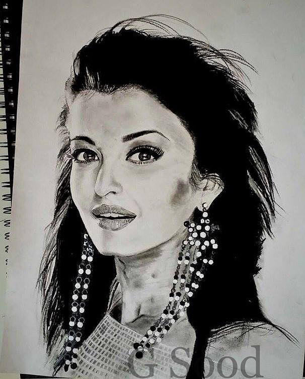 Drawing Aishwarya Rai by jimmy | OurArtCorner