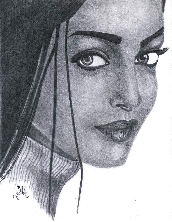 Drawing AISHWARYA RAI (Devdas) Ballpoint Pen | DeMoose Art - YouTube