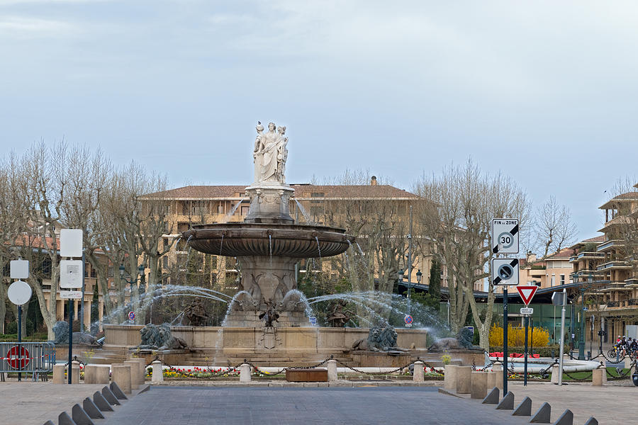 Aix en Provence  France Fountain de la Rotonde Photograph by Marek Poplawski