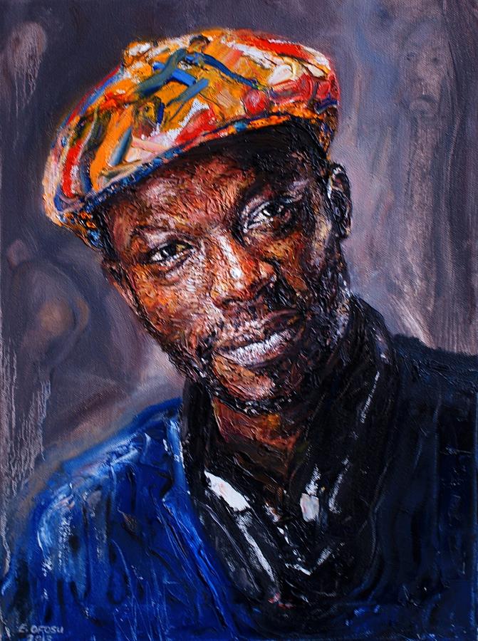 Portrait Artists Painting - Aj by Edward Ofosu
