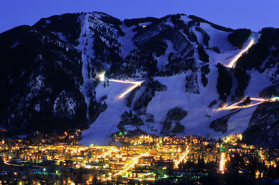 Ajax Mountain Rises Above The Town Photograph by Jeff Diener - Fine Art ...