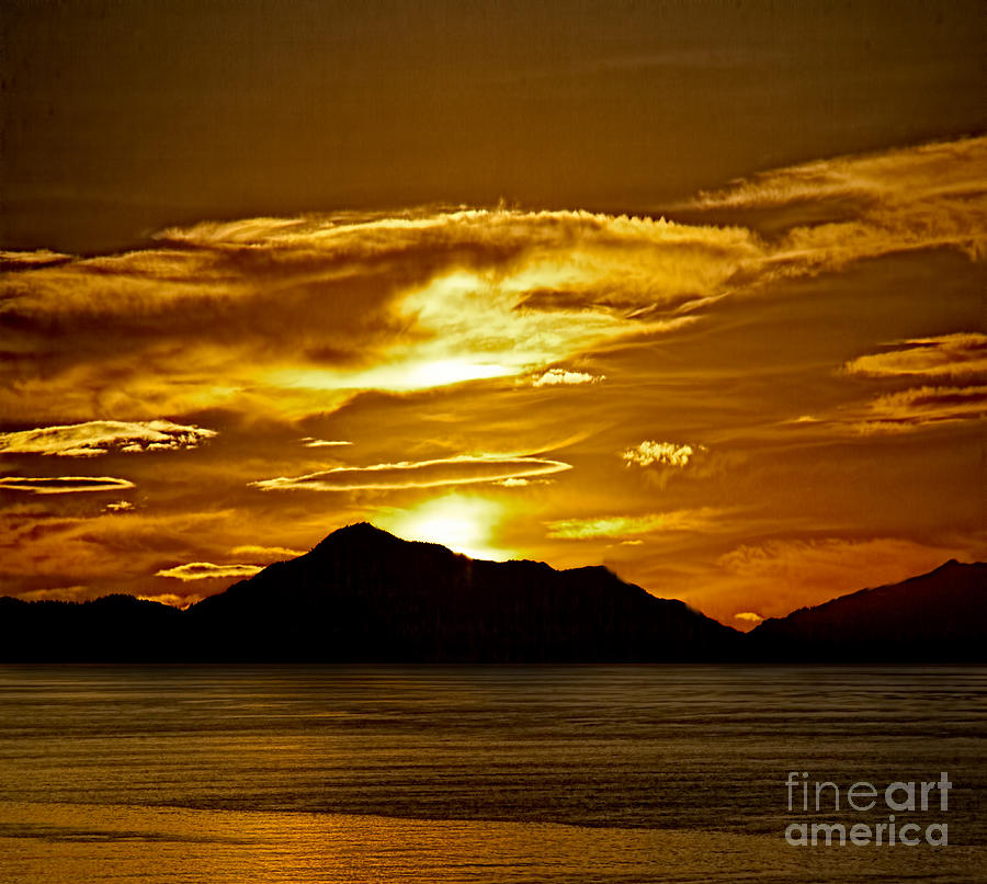 Akaroa Sunset Photograph by Shirley Mangini