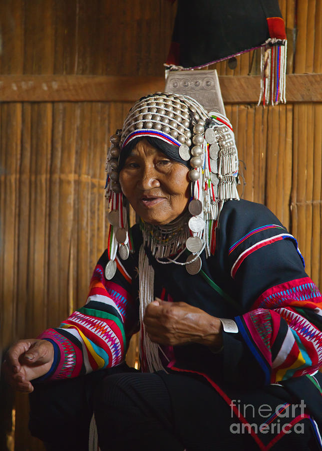 Akha Grandmother - Kengtung Burma Photograph by Craig Lovell