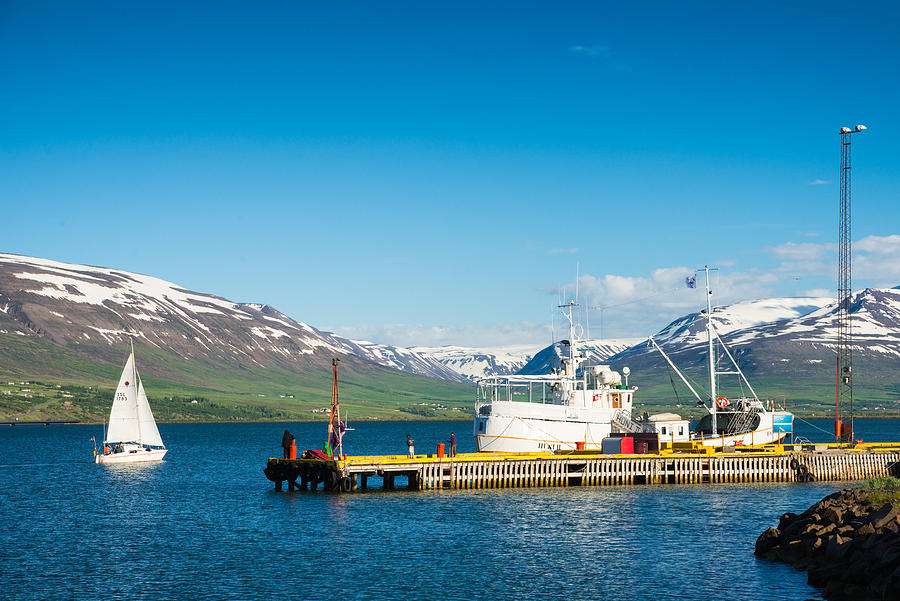 Akureyri harbor North Iceland Europe Photograph by Matthias Hauser