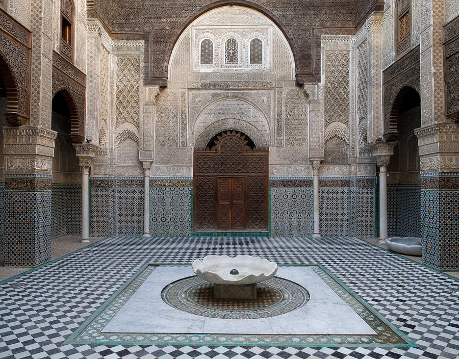 Al-attarine Madrasa Built By Abu Photograph by Panoramic Images - Pixels