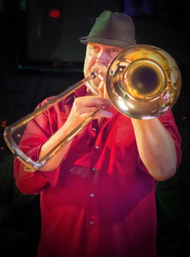 Al Bent on trombone Photograph by Jessica Levant