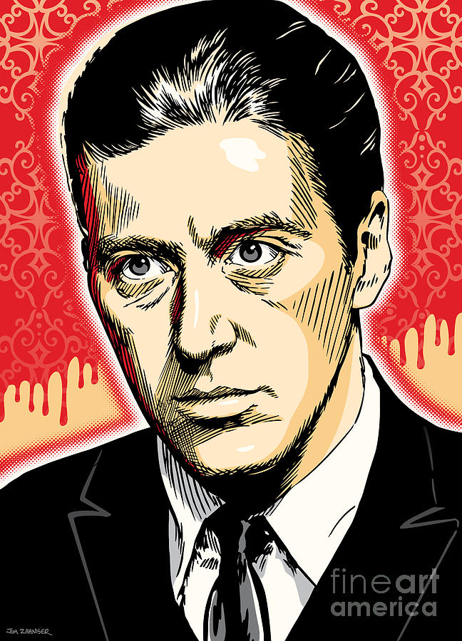 Al Pacino Digital Art - Al Pacino as Michael Corleone Pop Art by Jim Zahniser