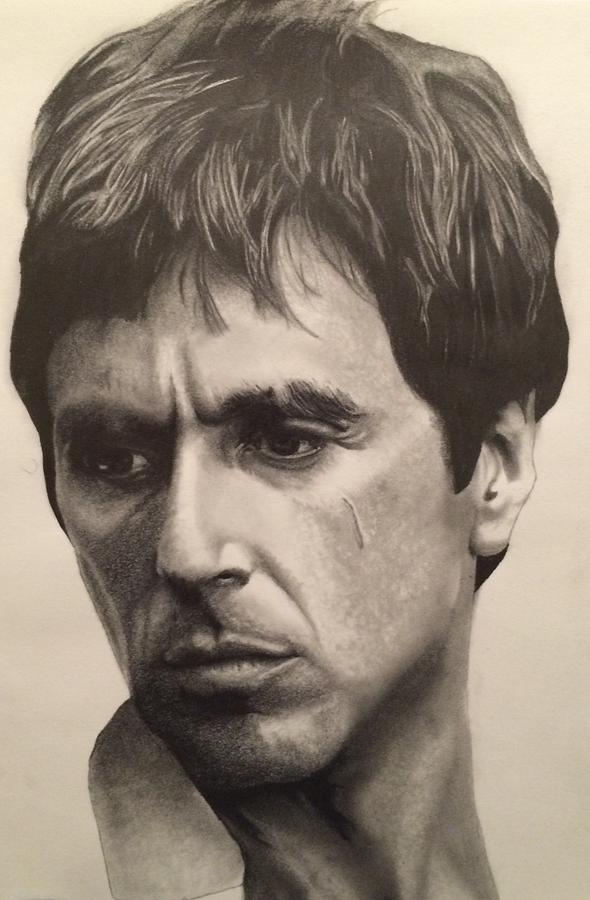 Al Pacino Scarface Drawing by Daniel Naizghi Fine Art America