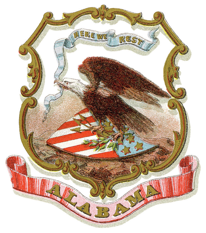Alabama Coat Of Arms Painting by Granger Pixels