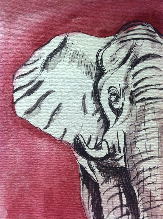 Alabama Elephant Painting by Hae Kim