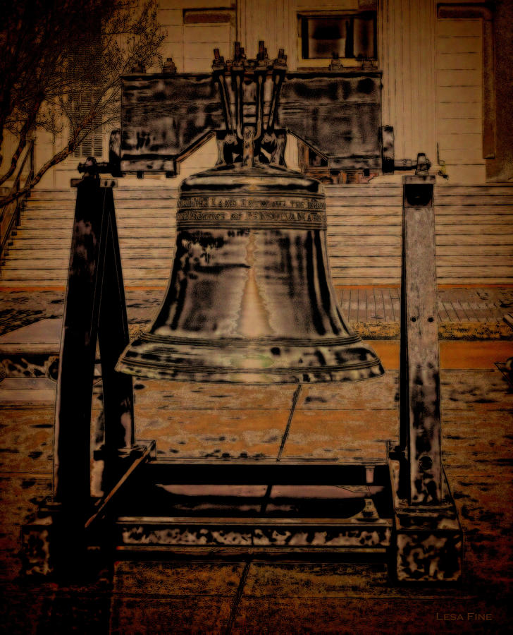 Liberty Bell Art Alabama State Capital Building  Mixed Media by Lesa Fine