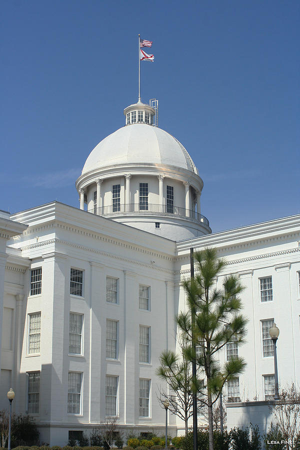 Capitol Building Photograph - Alabama State Capital Building Side View by Lesa Fine