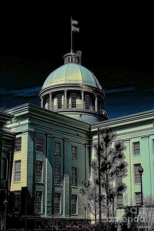 Alabama State Capital Building_HDR Art 1 Photograph by Lesa Fine
