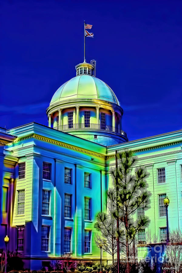 State Of Alabama Photograph - Alabama State Capitol Building Side View by Lesa Fine