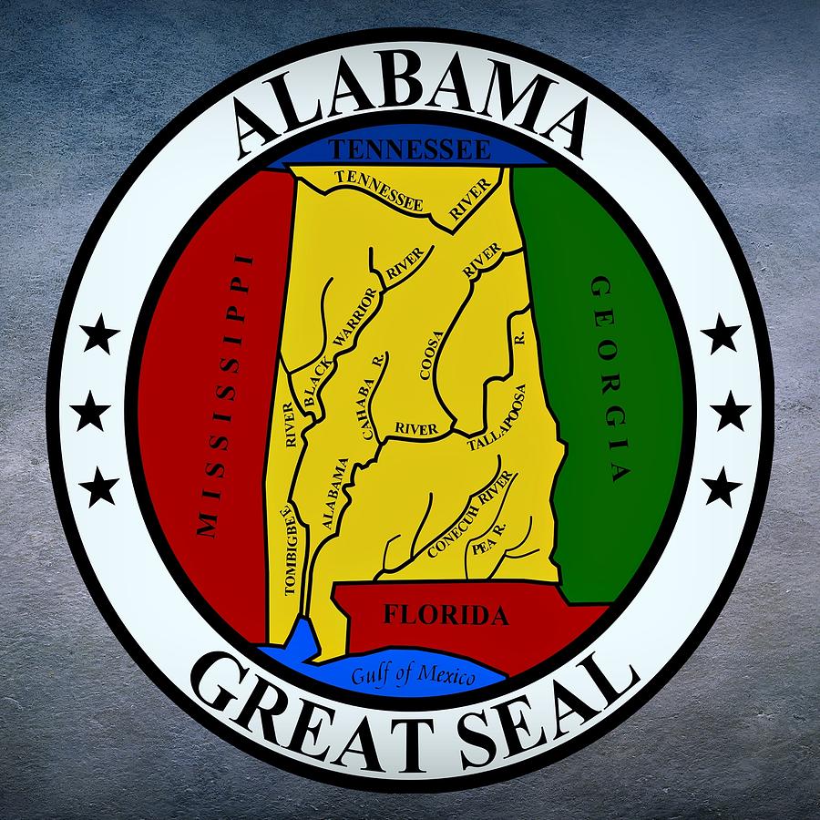 Alabama State Seal Digital Art by Movie Poster Prints
