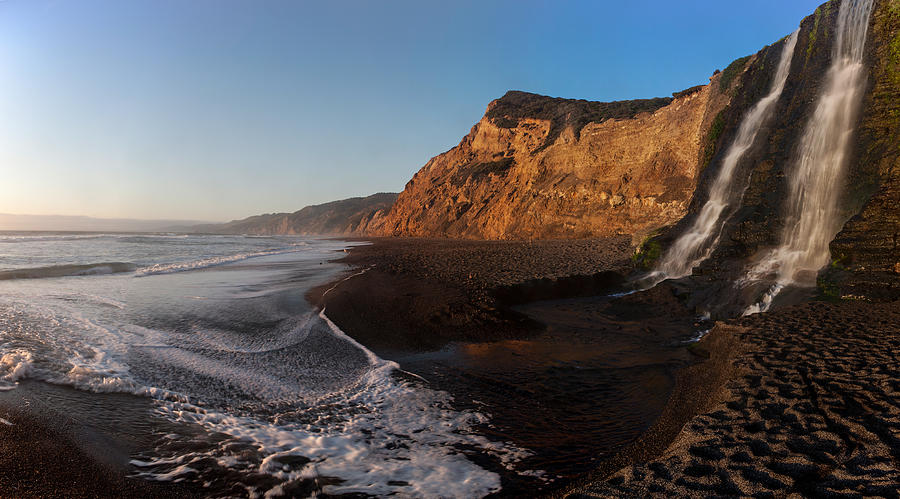 Alamare Falls Panorama At Point Reyes National Seashore Photograph By Beau Rogers