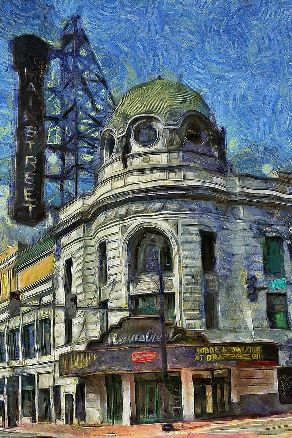 Architecture Painting - Alamo Drafthouse Mainstreet Cinema  by L Wright