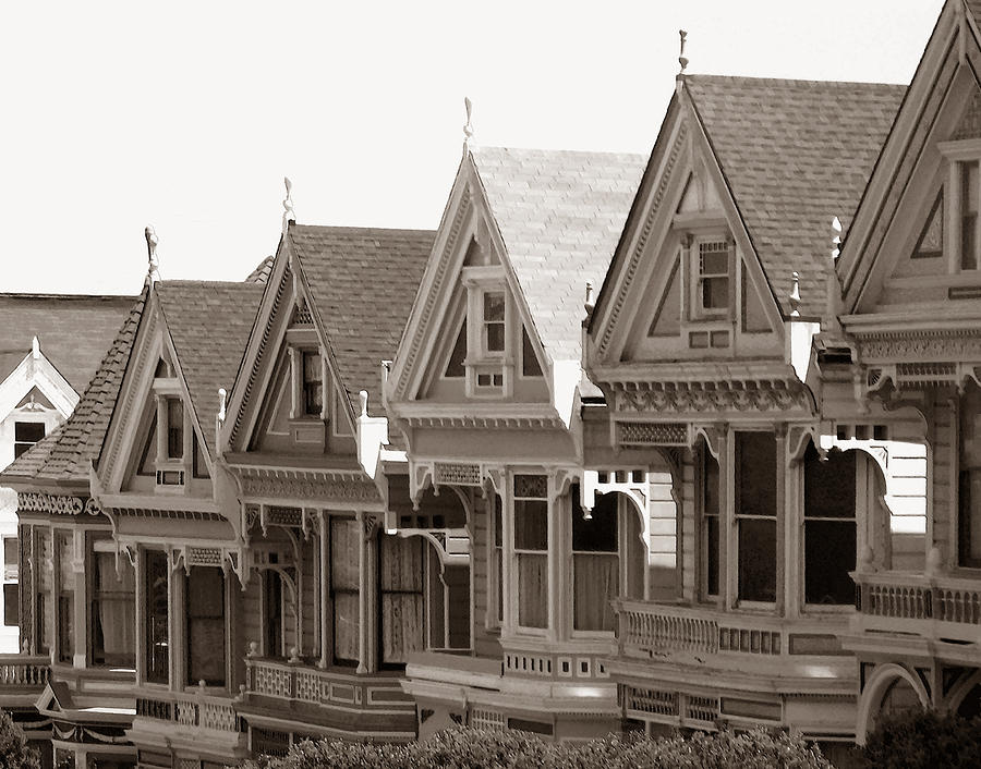 Alamo Square - Victorian Painted Ladies Photograph by Connie Fox