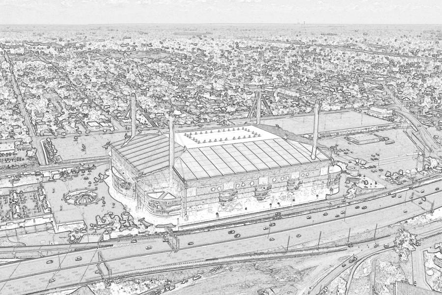 Alamodome Sketch Photograph by C H Apperson