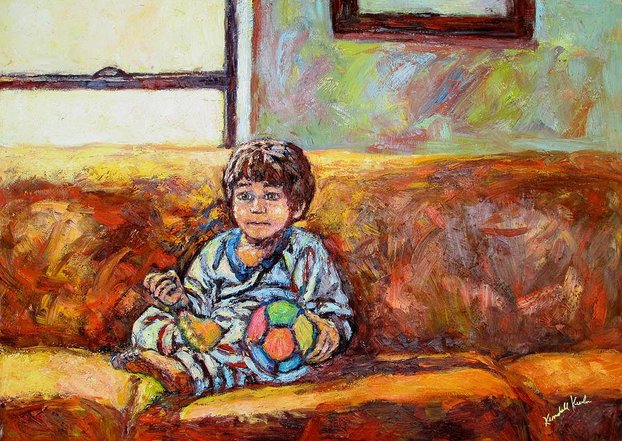 Alan on the Couch Painting by Kendall Kessler