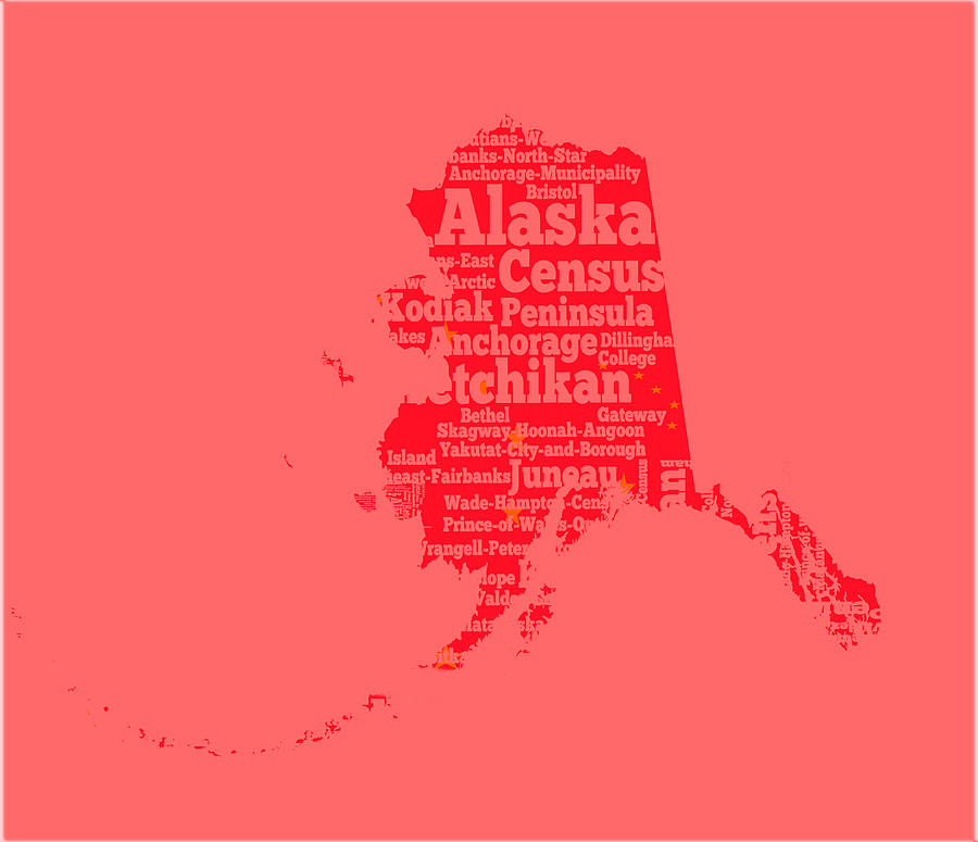 Alaska 1a Word Cloud Digital Art by Brian Reaves