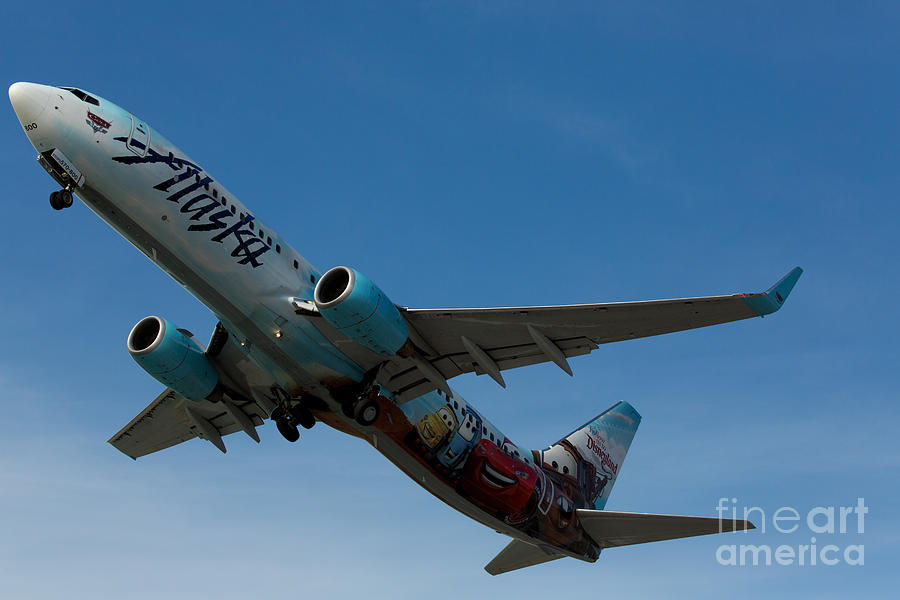 Car Photograph - Alaska Airlines Cars Livery by John Daly